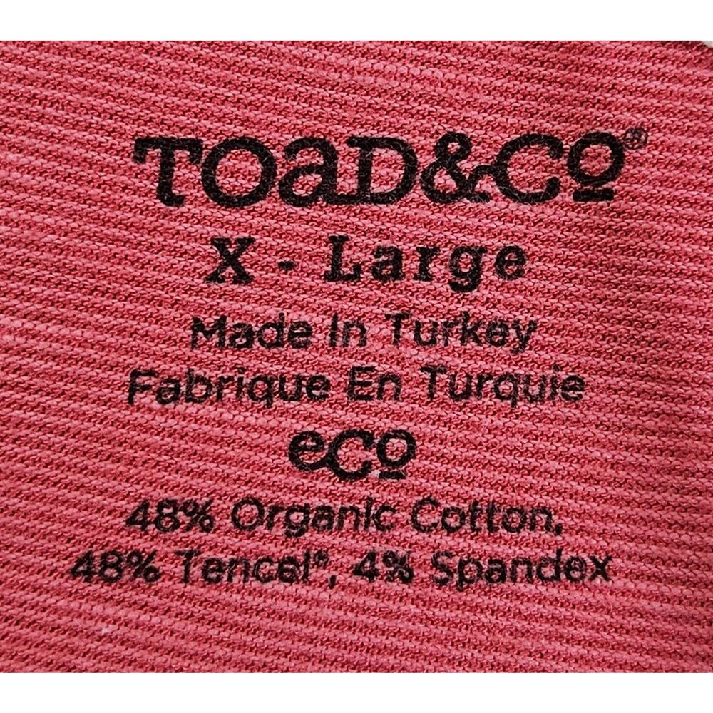 TOAD & CO XL Marley Dress Hibiscus Short Slv Organic Cotton Tencel NEW No Belt - Picture 3 of 8